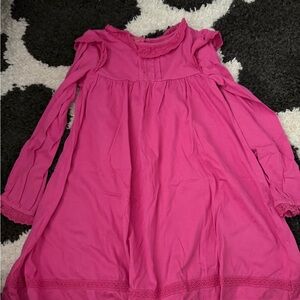 Mini Boden Bright Pink Long Sleeve Swing Dress